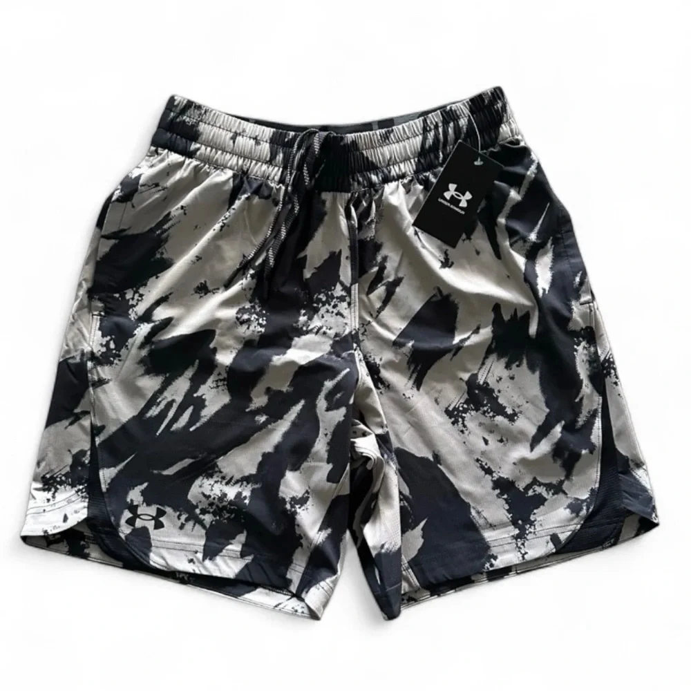 Under Armour Men's UA Elevated Woven Printed Shorts 1382109-294 Black Camo
